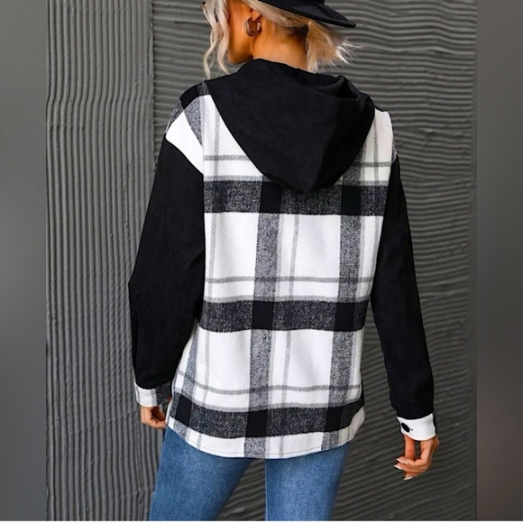 Buffalo Plaid hooded shacket - Picture 3 of 4